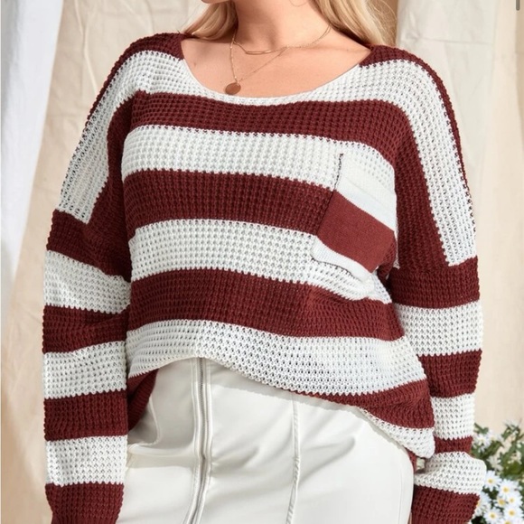 Shein Drop Shoulder Sweater Plus Sized - Picture 4 of 4